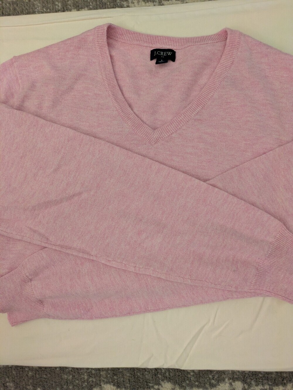 J. Crew Men's Light Pink V-Neck Sweater - Picture 9 of 9